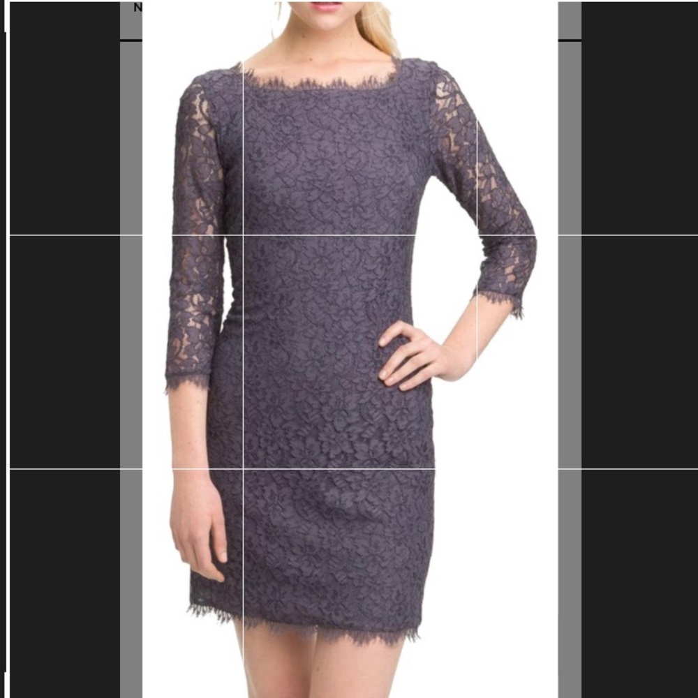 Dvf NEW Zarita gray dress size 10